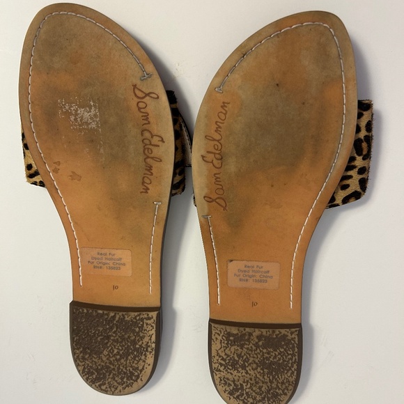 Sam Edelman Leopard Print Slide Sandals Size 10 Summer ~ Vacation! - Picture 3 of 3